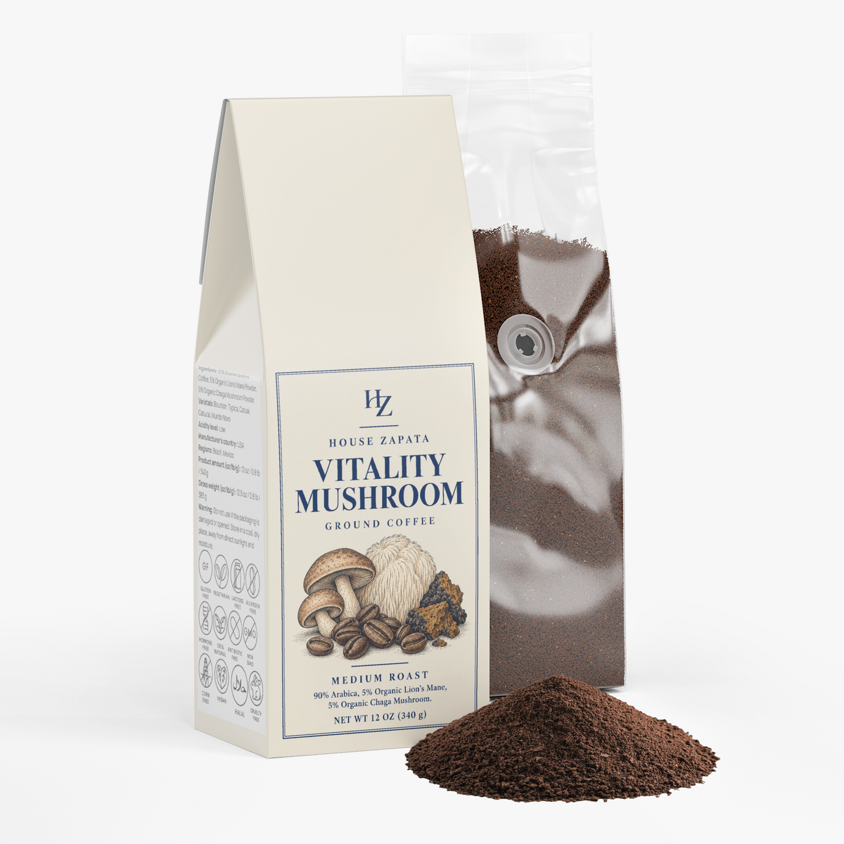 Vitality Mushroom Coffee (Medium Roast)